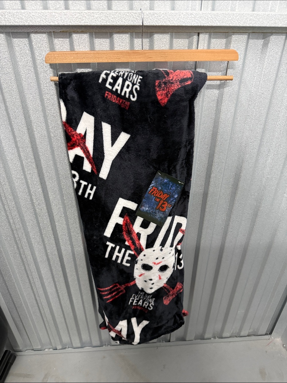 Friday the 13th Black & Red Plush Throw Blanket